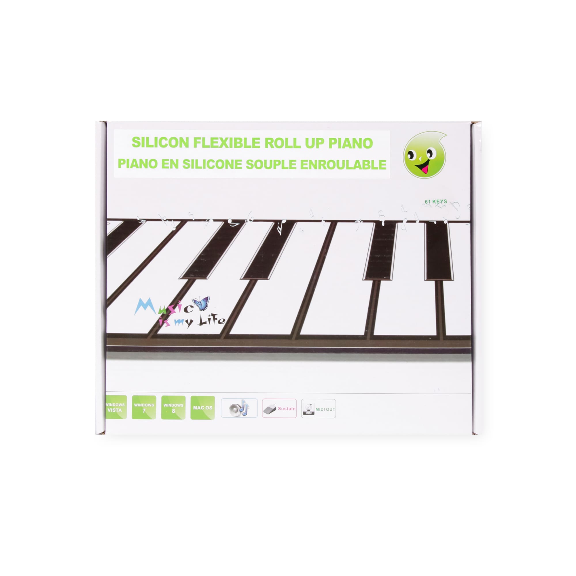 61 Key Portable Roll Up Piano Keyboard - Foldable Electronic Piano for Beginners & Travel - Perfect for Home, Studio & On-the-Go Music Practice