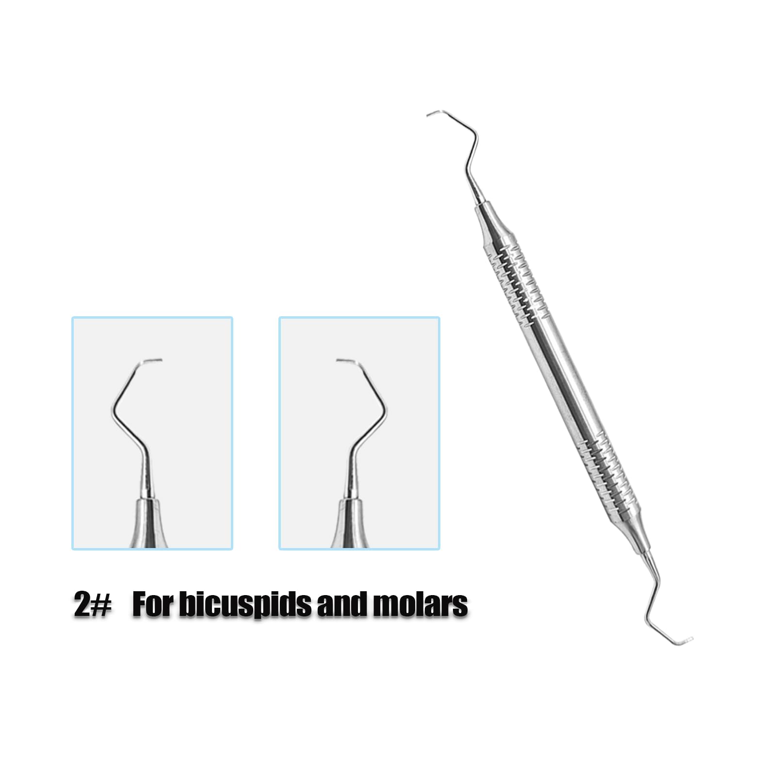 Professional Stainless Steel Dental Double Ended Sickle Scaler Tool - 7# Tartar and Plaque Remover for Teeth Cleaning | Perfect for Dentists, Hygienists & Home Dental Care