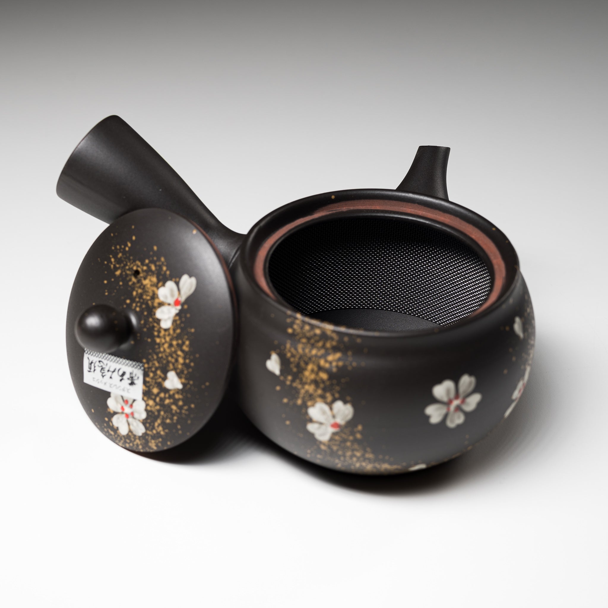 Hand Painted Tokoname Teapot 280ml - Japanese Ceramic Flower Petals Teapot for Green Tea & Matcha - Perfect for Tea Ceremonies & Home Brewing