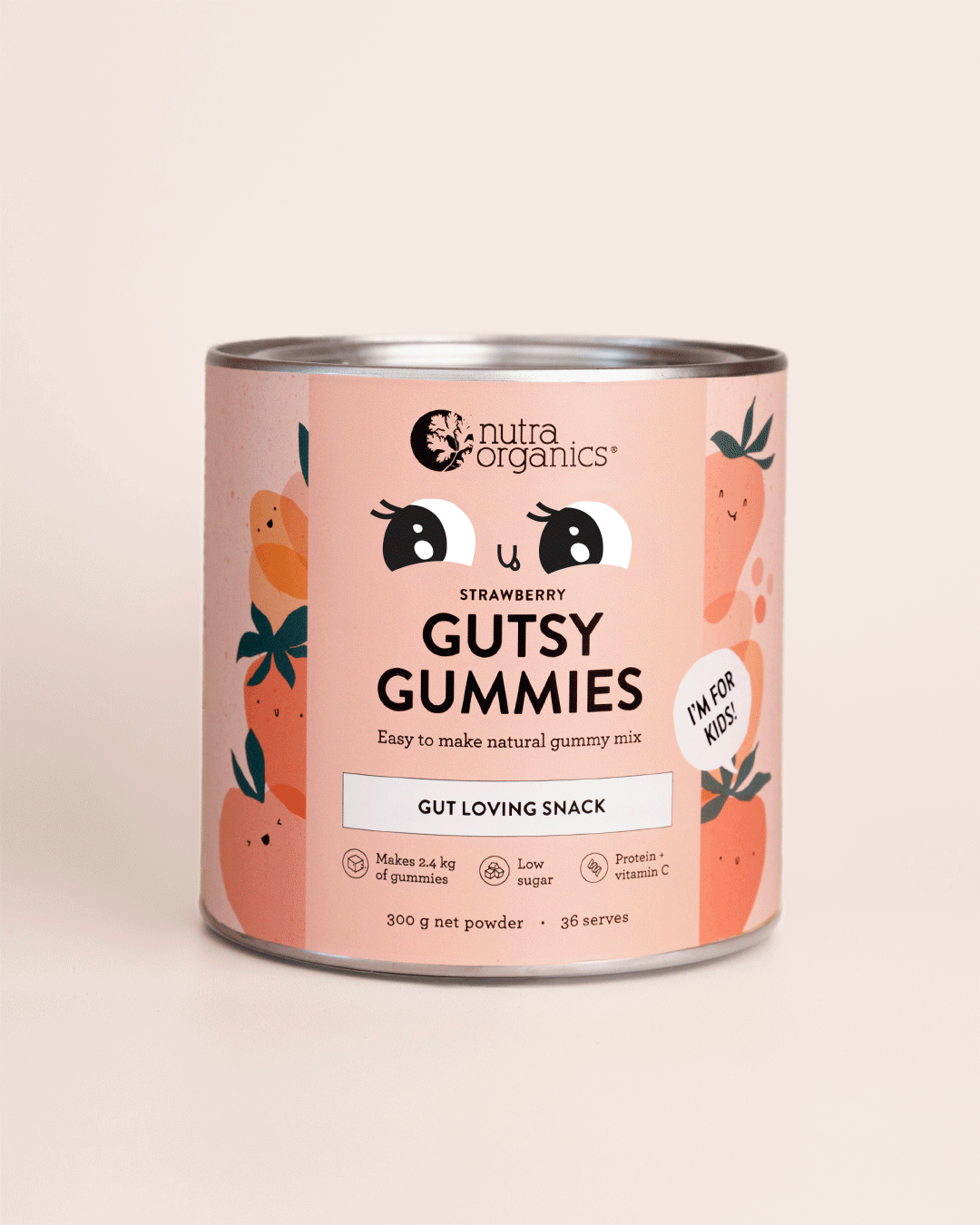 Gutsy Gummies Strawberry Flavor - Delicious & Nutritious Vitamin Gummy Bears for Kids & Adults - Perfect for Daily Health Boost, On-the-Go Snacking & Family Wellness