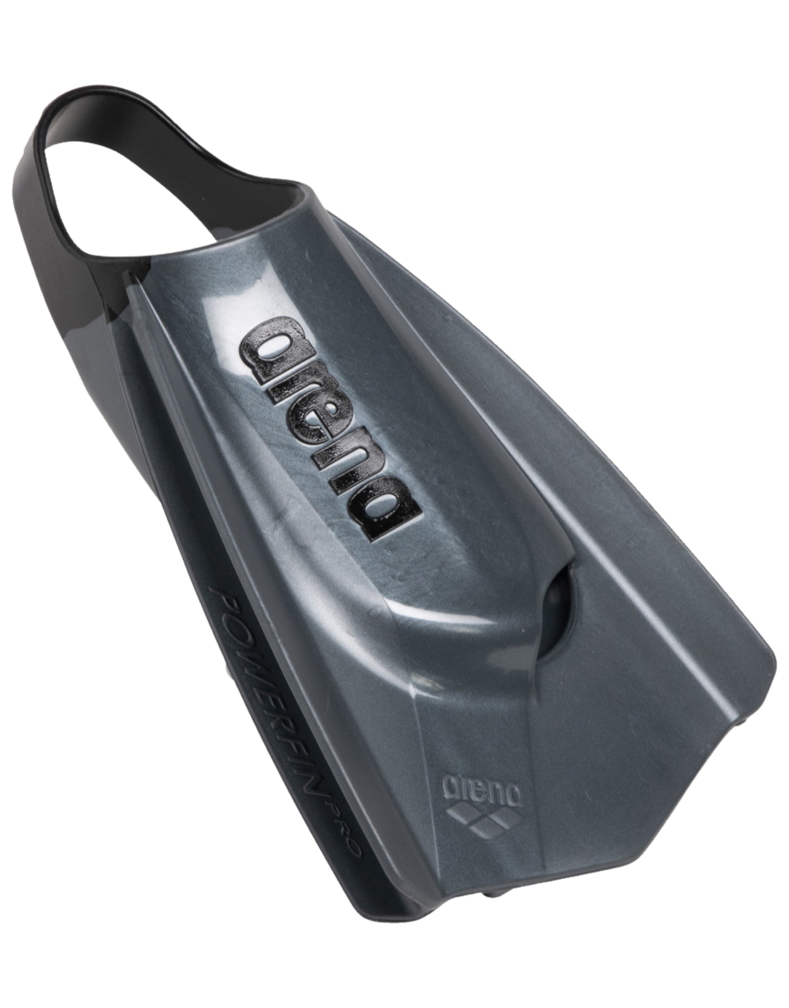 Powerfin Pro II Competitive Swim Training Fins - Black/Grey - High-Performance Fins for Swimmers, Triathletes & Water Athletes - Perfect for Lap Swimming, Pool Workouts & Open Water Training