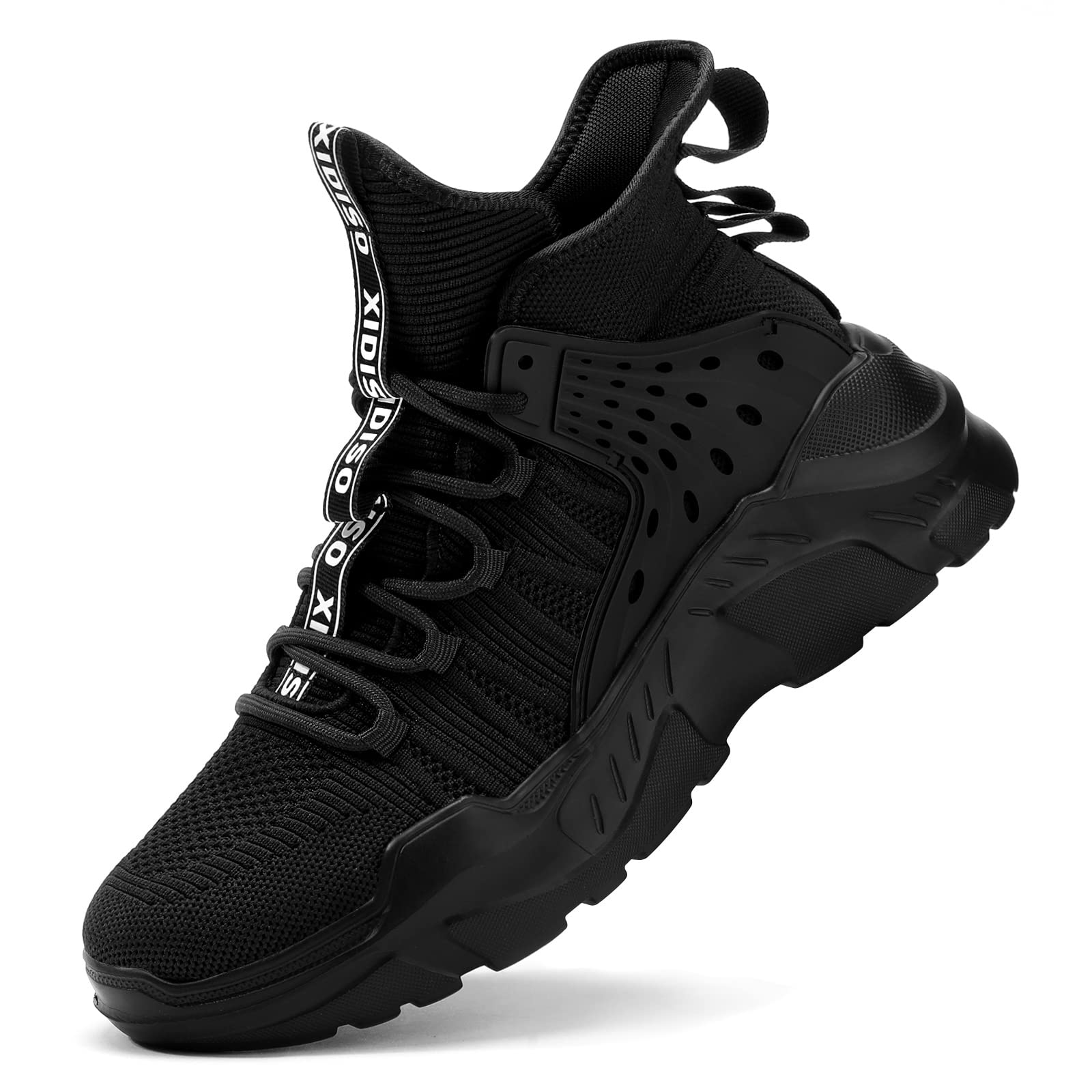 SANNAX Men's High Top Running Shoes - Lightweight Non-Slip Athletic Sneakers for Walking, Tennis & Gym Workouts | Breathable Sock Design for Sports & Casual Wear