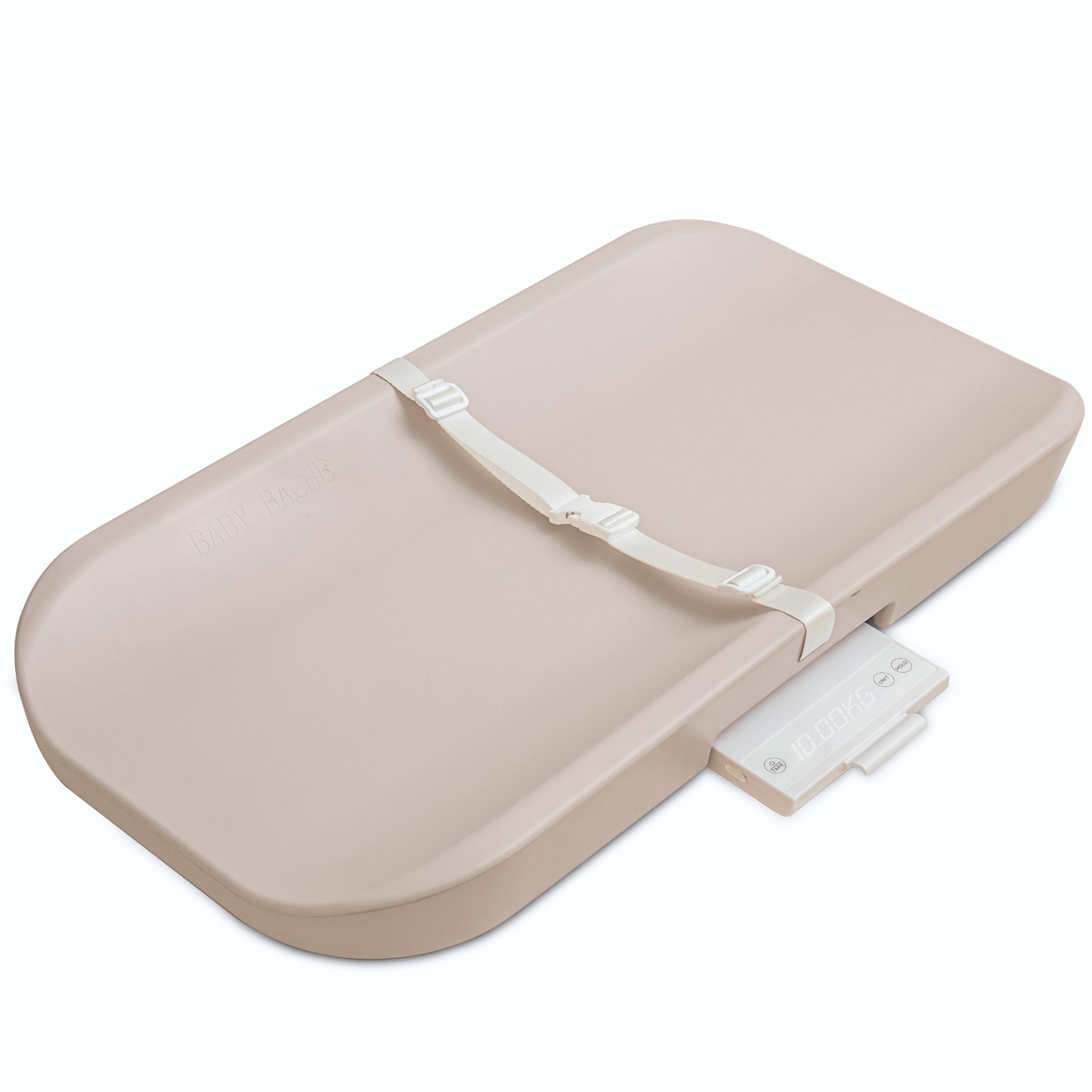 2 in 1 Baby Smart Scale & Waterproof Changing Pad with Safety Belt - Non-Slip, Wipeable & Portable Baby Care Essentials for Nursery, Travel & Home Use