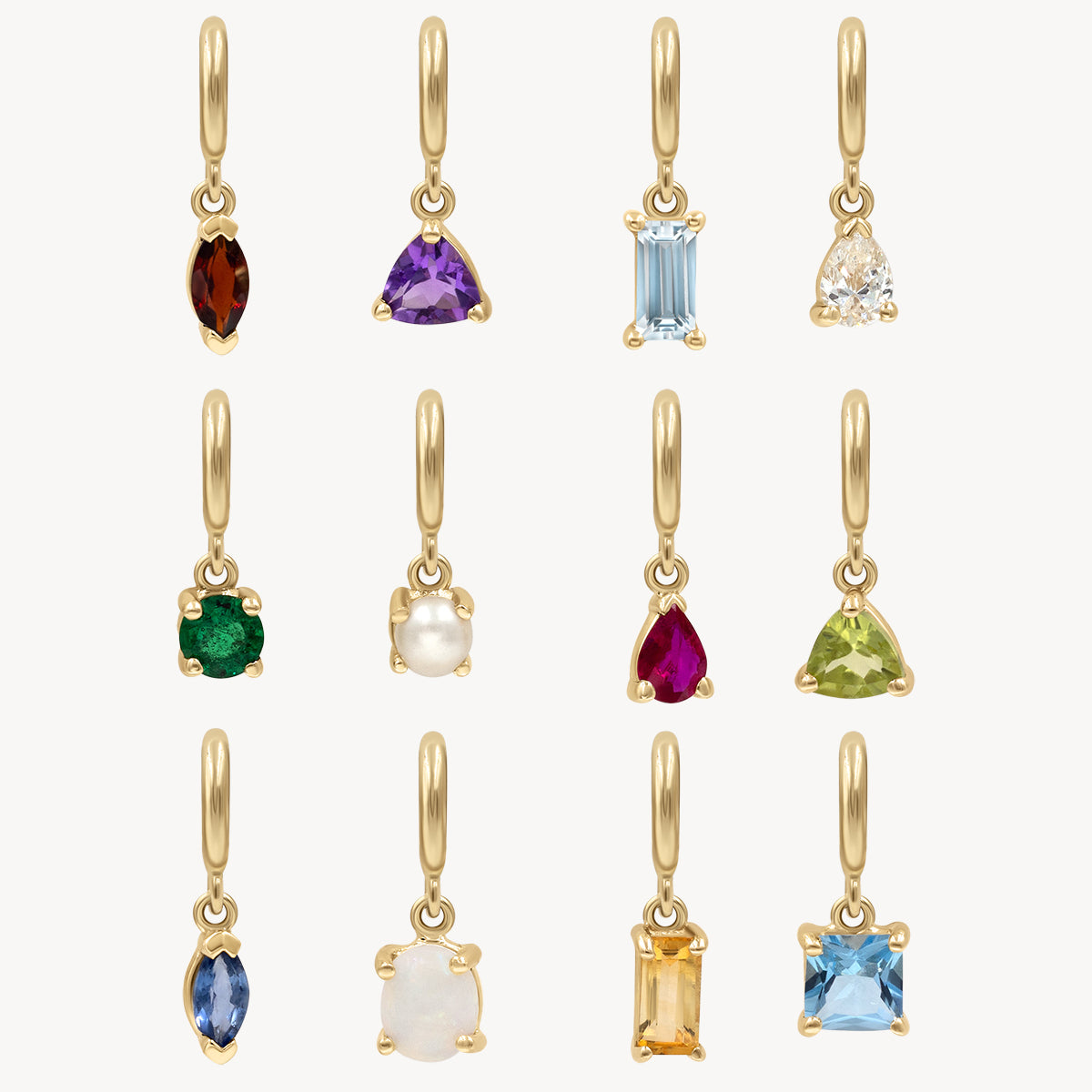 Birthstone Charms Necklace - Personalized Zodiac Jewelry for Women | Perfect Gift for Birthday, Anniversary & Mother's Day | Everyday Wear & Special Occasions