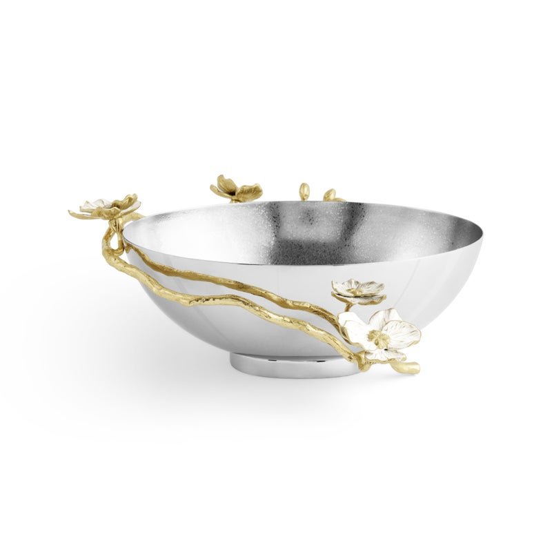 Elegant Orchid Low Oval Bowl - Handcrafted Ceramic Serving Dish for Salads, Soups & Desserts - Perfect for Dining, Entertaining & Home Decor