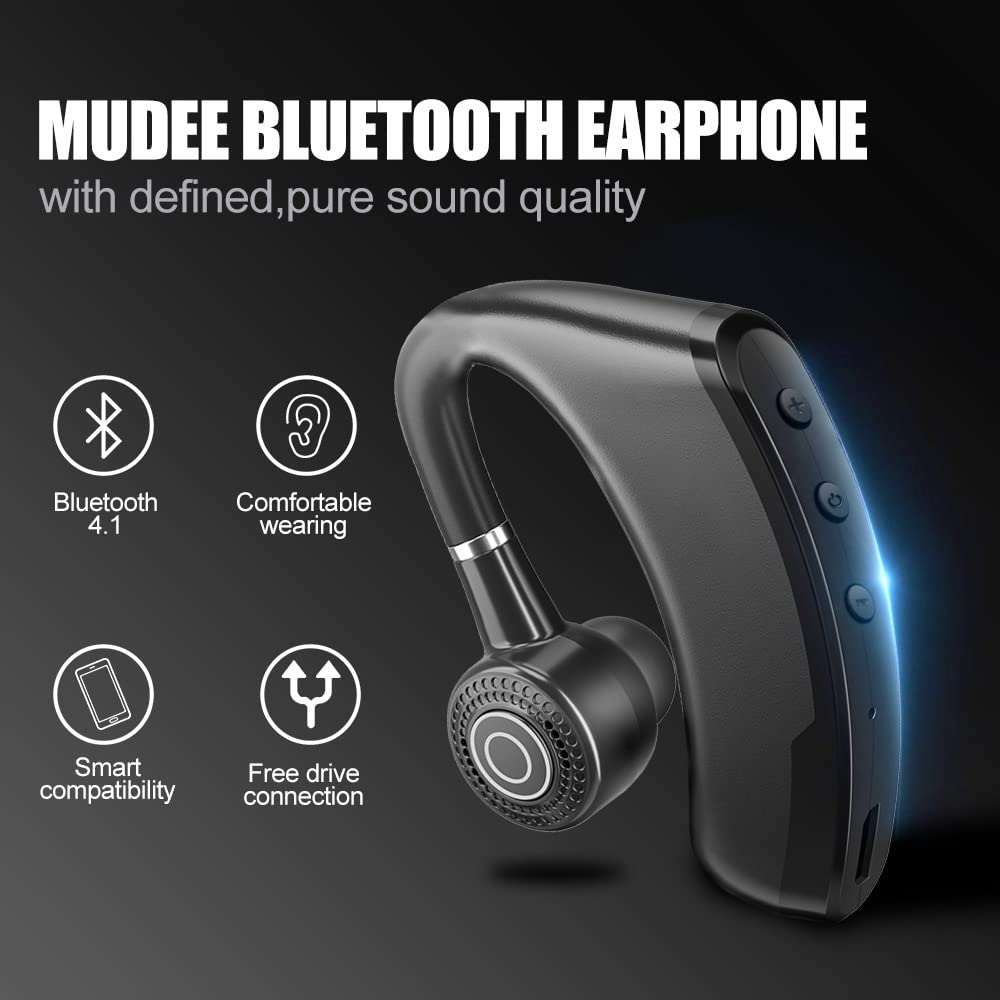 YYBarbAnn Wireless Earbuds - Bluetooth 5.0 Mono Headset with 25H Talk Time, HD Microphone & CVC8.0 Noise Cancellation, 270° Rotatable for Comfortable Fit - Perfect for Work, Driving, Gym & Outdoor Activities
