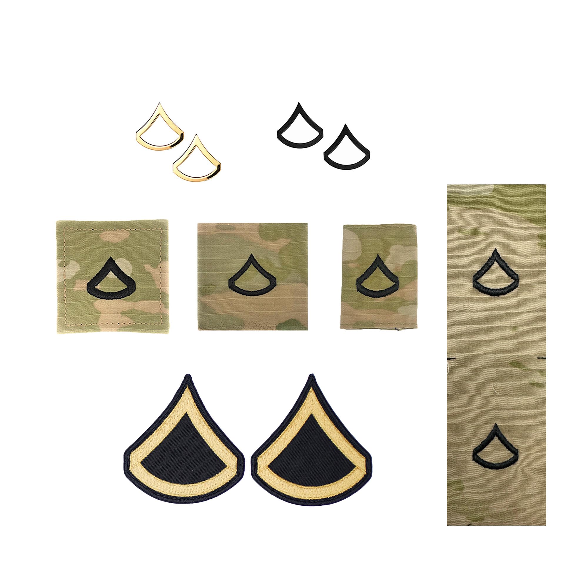 US Army Private First Class Female Rank Bundle - Military Insignia & Badges for Uniforms | Perfect for Army Enlistment, Promotion Ceremonies & Collectors