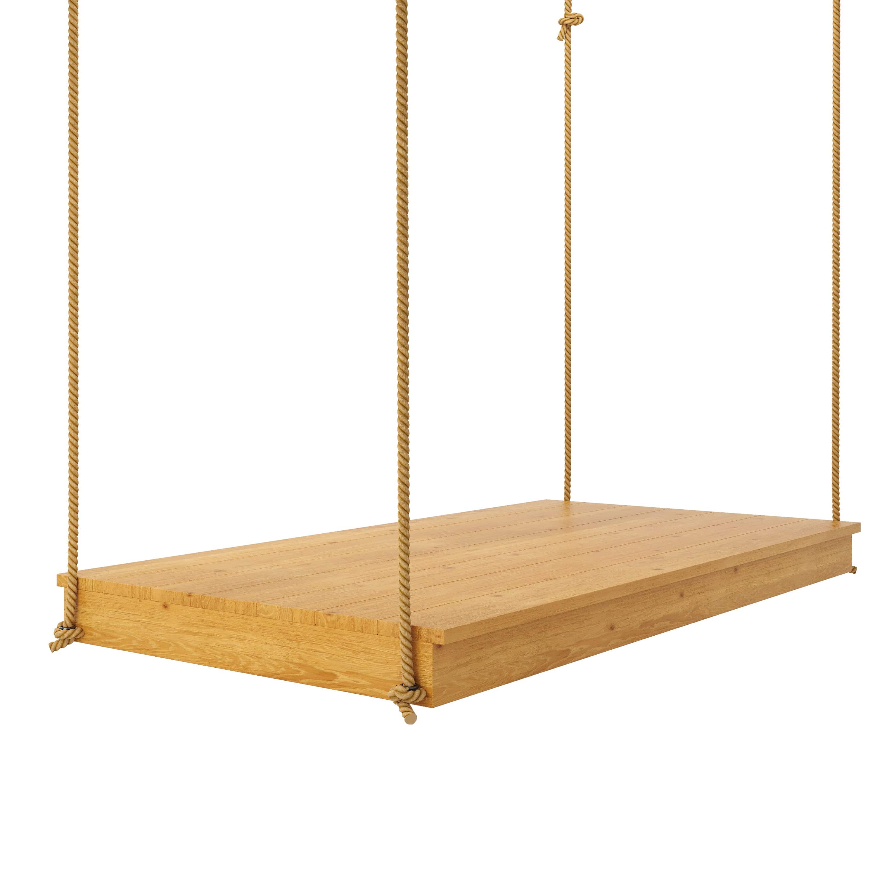 Keystone Amish Co. Laguna Twin Red Cedar Daybed Swing With Ropes - Outdoor Patio Furniture for Relaxing in Garden, Backyard, or Porch