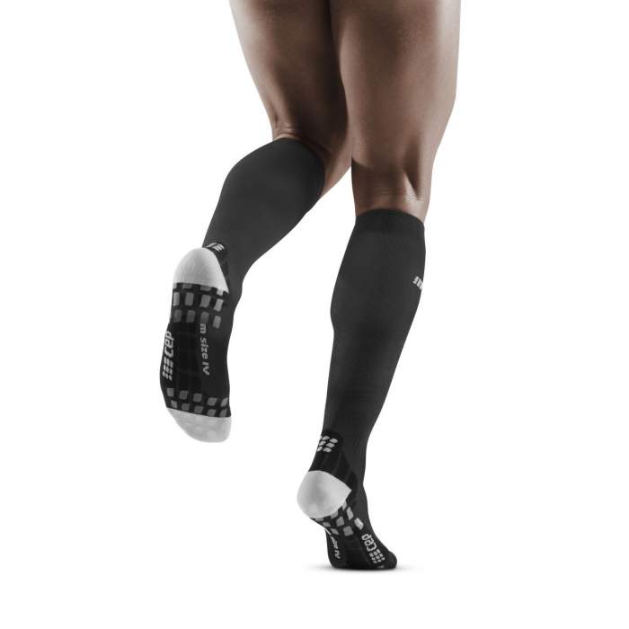 CEP Men's Ultralight PRO Socks - Black/Light Grey - Performance Running & Hiking Compression Socks for Athletes & Outdoor Enthusiasts