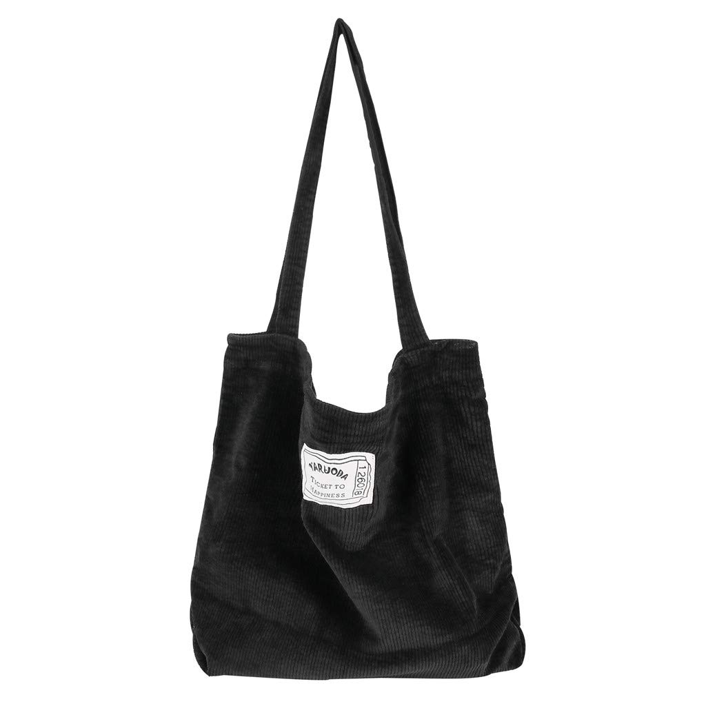 Women's Corduroy Hobo Shoulder Bag - Casual Shopper Tote Handbag for Work, Travel & Everyday Use