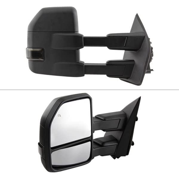 Xtune Telescoping Mirrors for Cars - Adjustable Side Mirror Extenders with Wide View (MIR-FF15015S-G4-PWH-SM-SET) - Perfect for Parking, Lane Changes & Blind Spot Monitoring