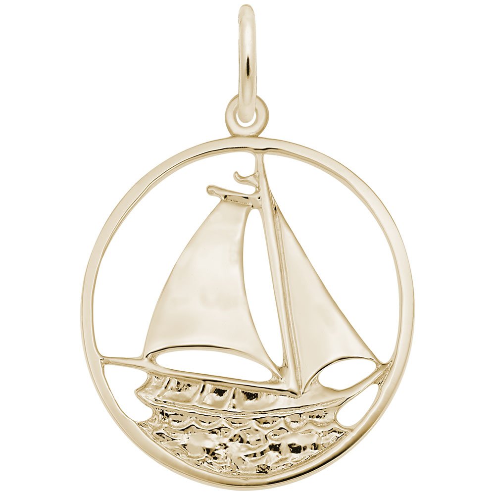 Sail Boat Charm Pendant - Sterling Silver Nautical Jewelry for Bracelets & Necklaces - Perfect for Beach Vacations, Boat Trips, and Ocean-Themed Gifts