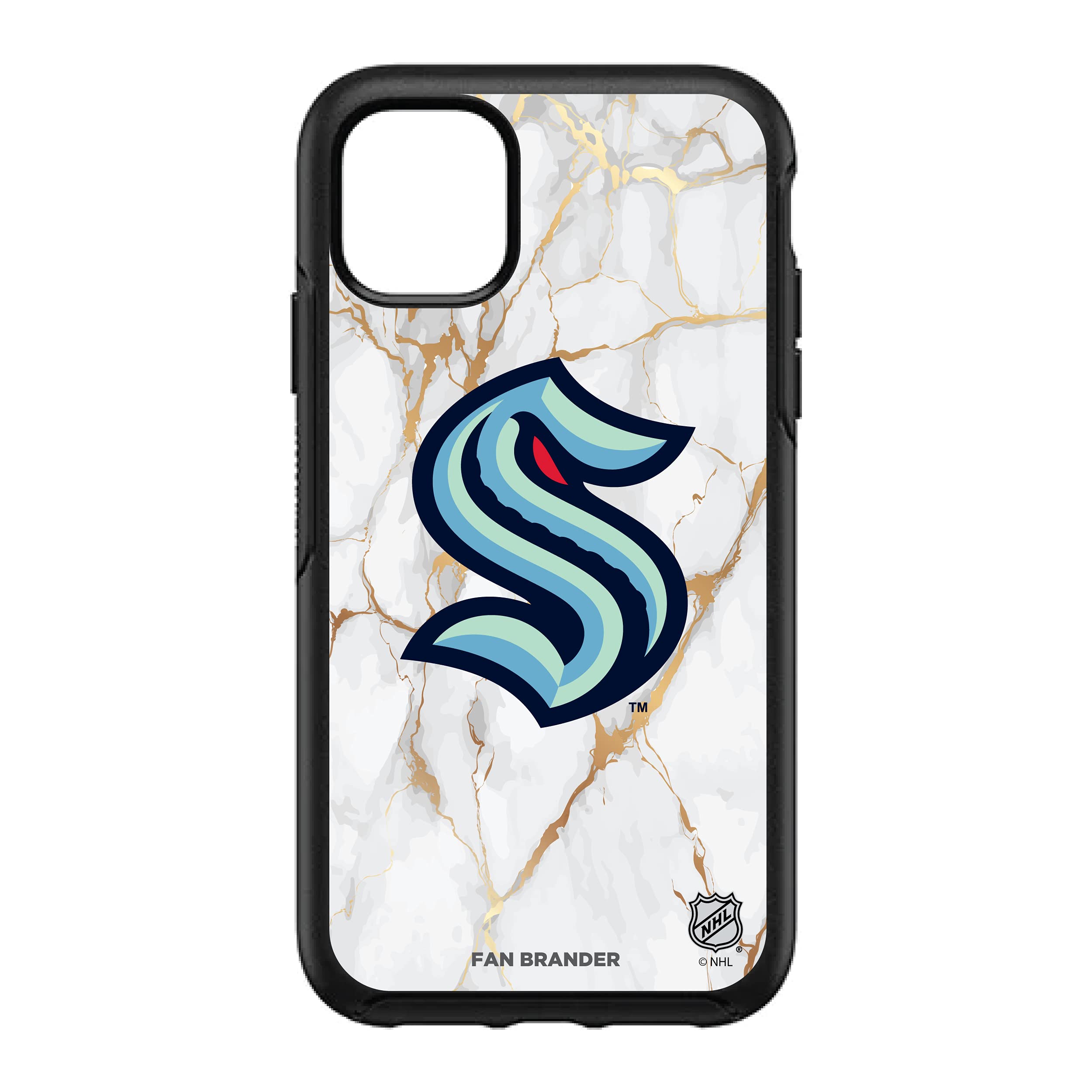 NHL OtterBox Symmetry Phone Case Compatible with Apple iPhone - White Marble Design | Durable Protection for Sports Fans & Everyday Use