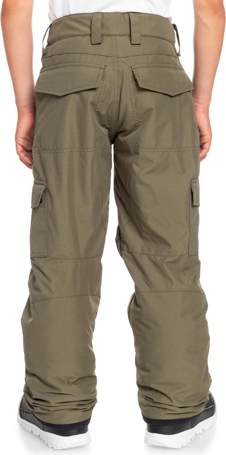 Quiksilver Porter Kids Snowboard Pants - Waterproof Insulated Winter Snow Pants for Boys & Girls, Size M (12), Grape Leaf Print - Perfect for Skiing, Snowboarding & Outdoor Winter Activities