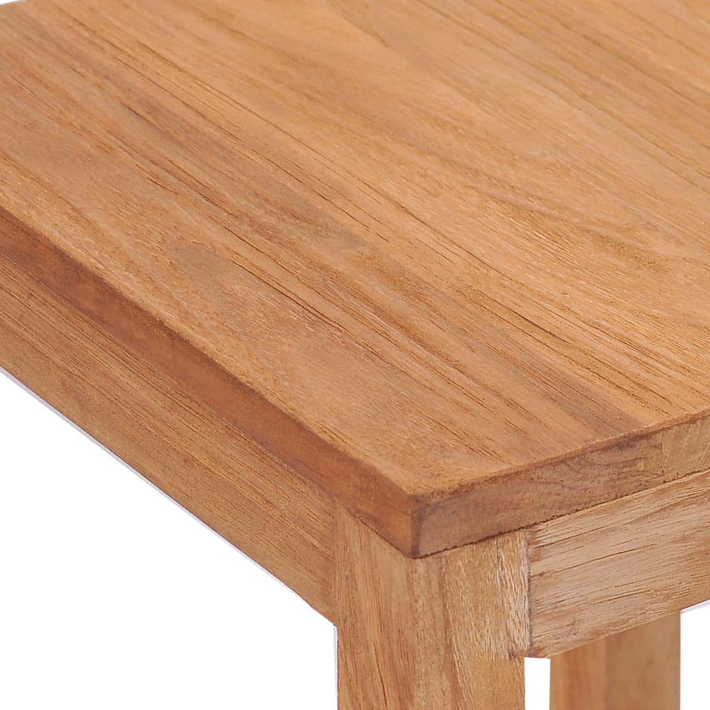 vidaXL Bar Stools Set of 2 - Teak Wood Colonial-Style Counter Height Stools with Rustic Finish | Perfect for Kitchen Island, Dining Bar, and Living Room Decor