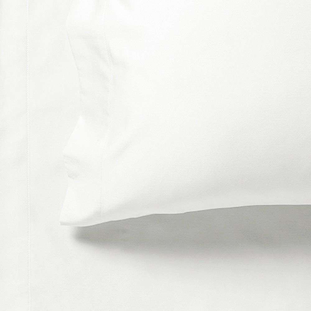 1000TC Ultra Soft Fitted Sheet & 2 Pillowcases Set - Queen Size Bed Sheets - Breathable Luxury Cotton - White - Perfect for Master Bedroom, Guest Room & Hotel Use
