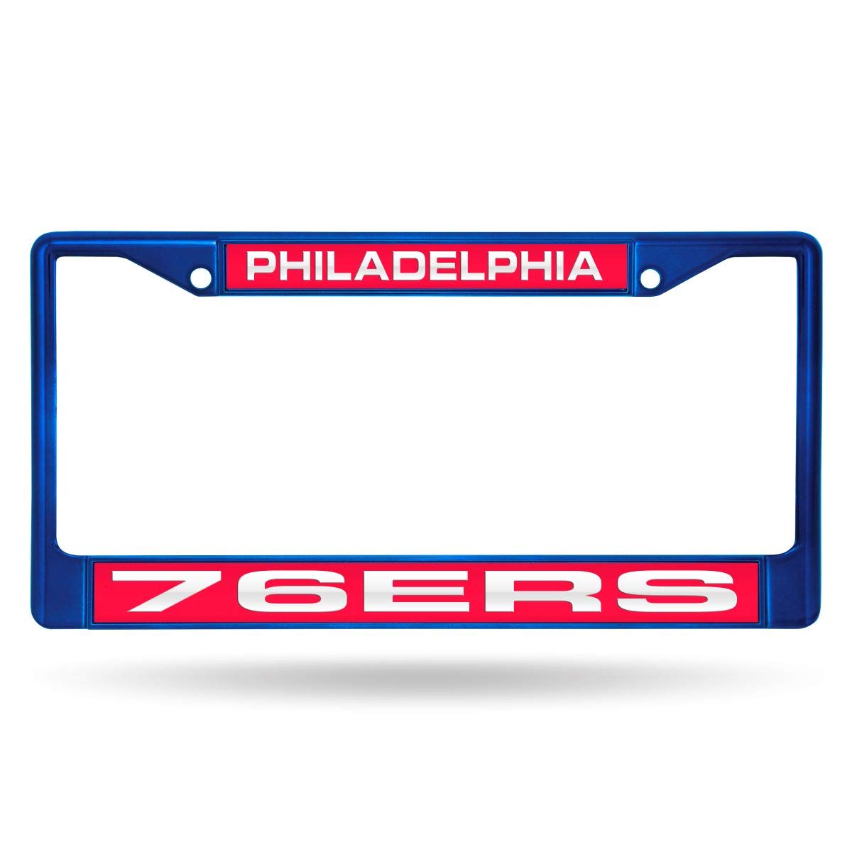 Philadelphia 76ers NBA License Plate Frames - Set of 2 Blue Painted Metal Laser Cut Car Accessories for Fans & Collectors | Perfect for Cars, Trucks, and Tailgating
