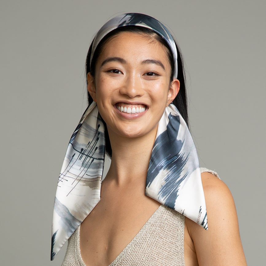 Samira Satin Headband for Women - Soft & Stretchy Hair Accessories for Workouts, Yoga, Running & Everyday Style