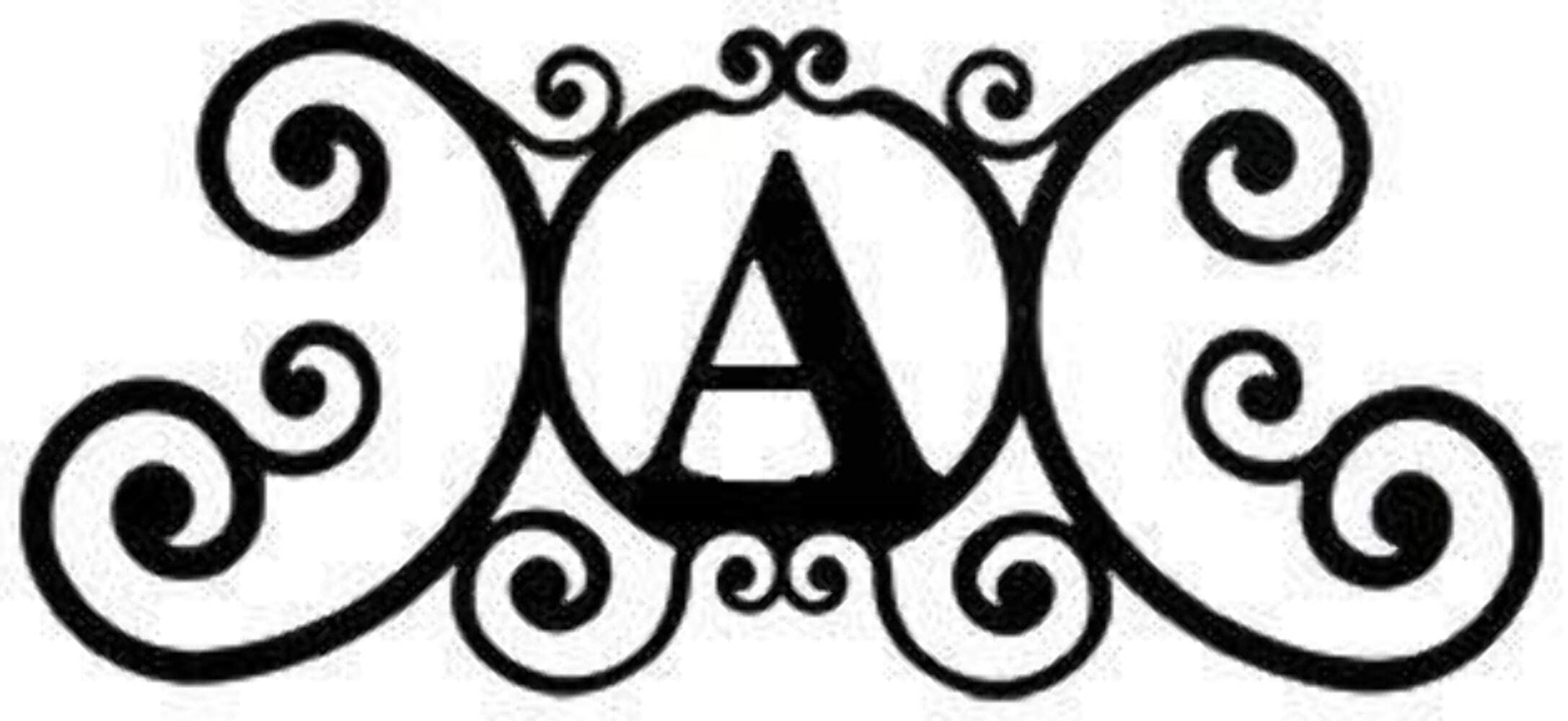 24 Inch Wrought Iron House Plaque - Rustic Village Style Home Decor for Front Door, Garden, or Wall | Perfect for Farmhouse, Cottage & Countryside Homes