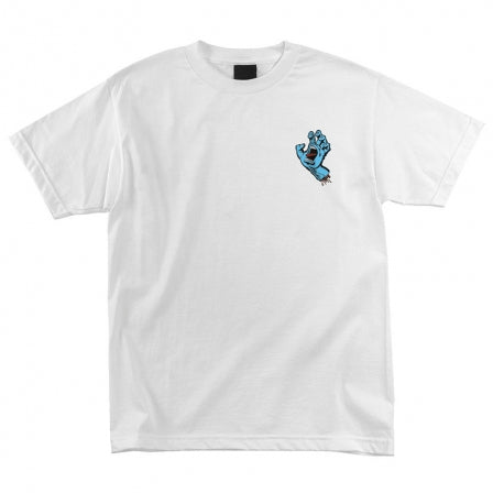 Santa Cruz Screaming Hand Graphic T-Shirt for Men & Women - White Cotton Short Sleeve Tee - Skateboard, Surf & Streetwear Style - Perfect for Casual Wear, Concerts & Skate Sessions