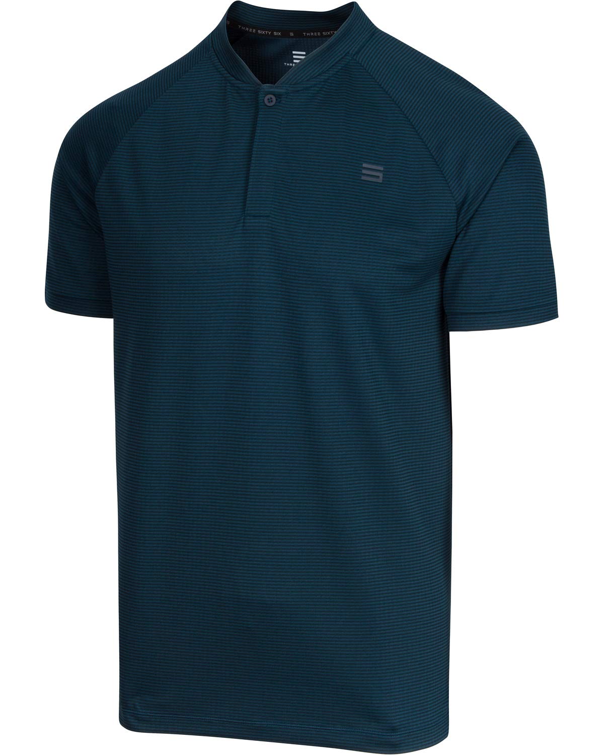 Three Sixty Six Men's Collarless Golf Shirts - Lightweight Breathable Dry Fit Short Sleeve Polo for Casual Wear | Perfect for Golf, Office & Summer Outdoor Activities