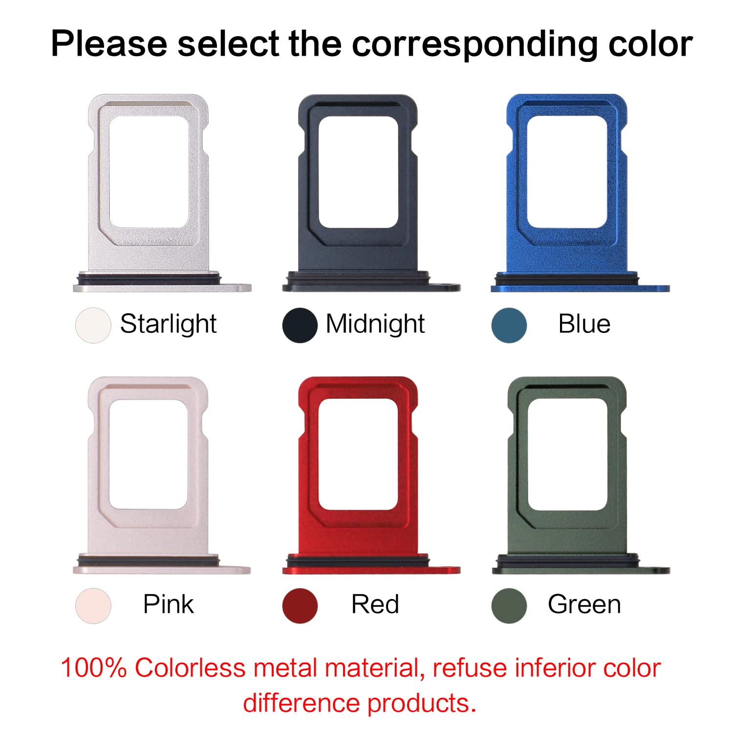 ASDAWN iPhone 13 SIM Card Tray Replacement - Waterproof Rubber Ring & SIM Ejector Tool Included (Single SIM, Red) | Perfect for SIM Card Replacement, Water Protection & Phone Repair