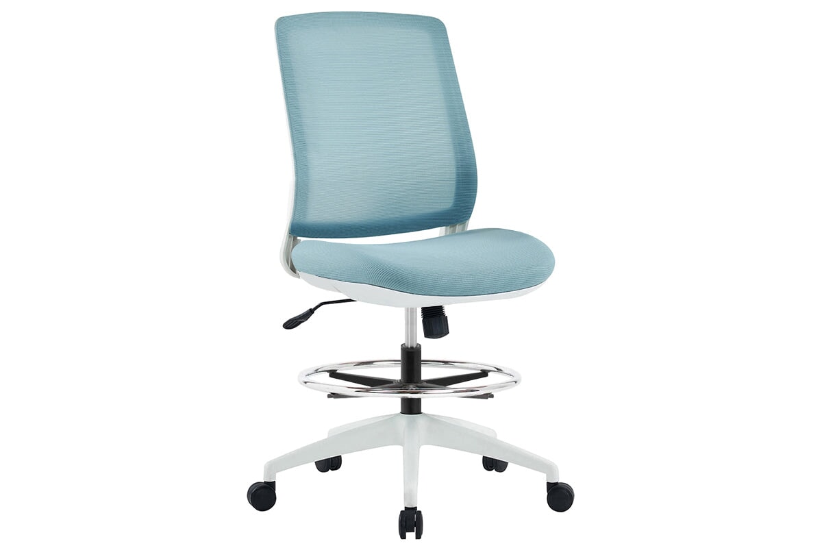 Finch Ergonomic Mesh Drafting Chair - Adjustable Height Office Chair with Lumbar Support for Architects, Designers & Artists - Perfect for Home Office, Studio & Workspace