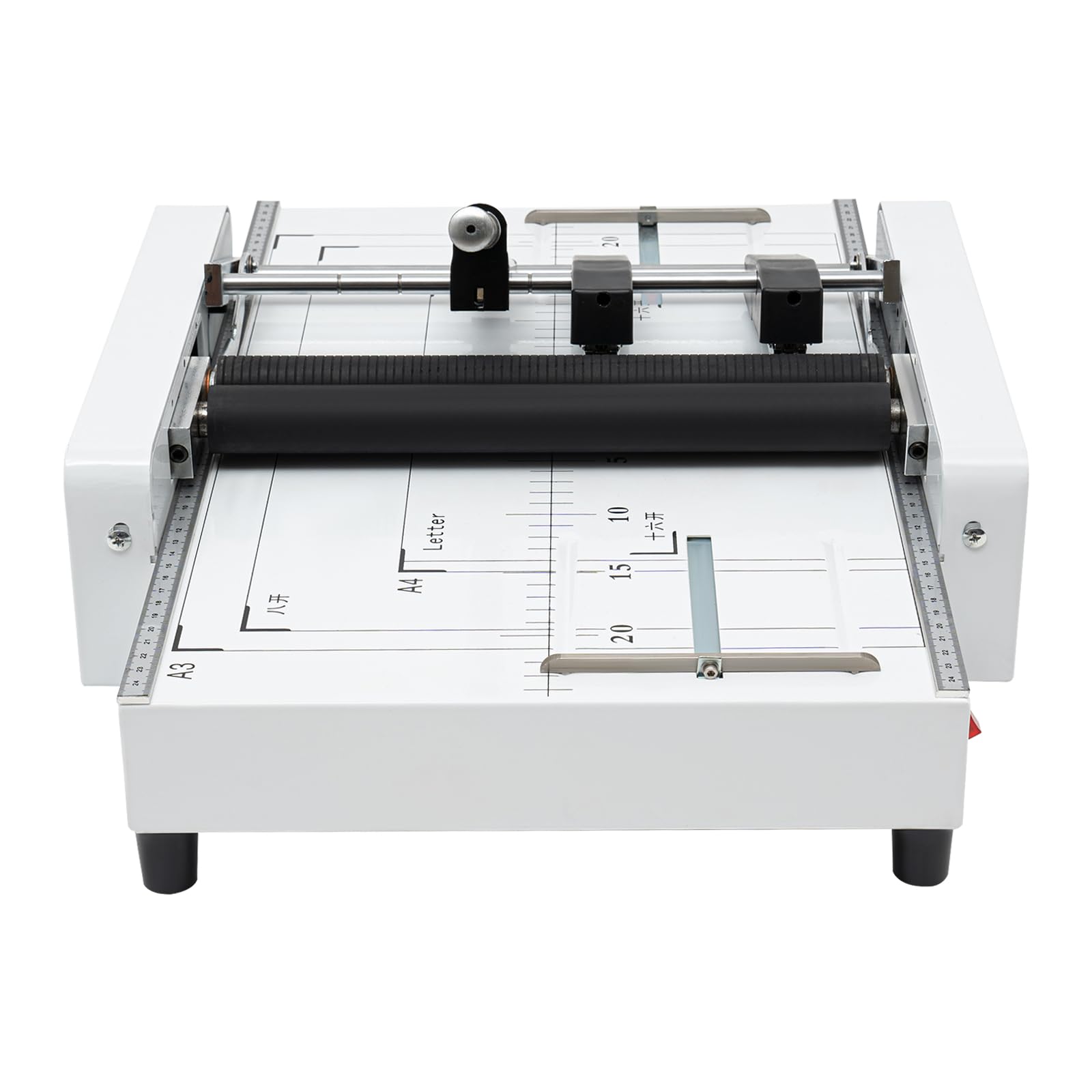 110V 60W A3 Paper Folding Machine - Free Standing Booklet Maker with Silicone Rollers, 11.6