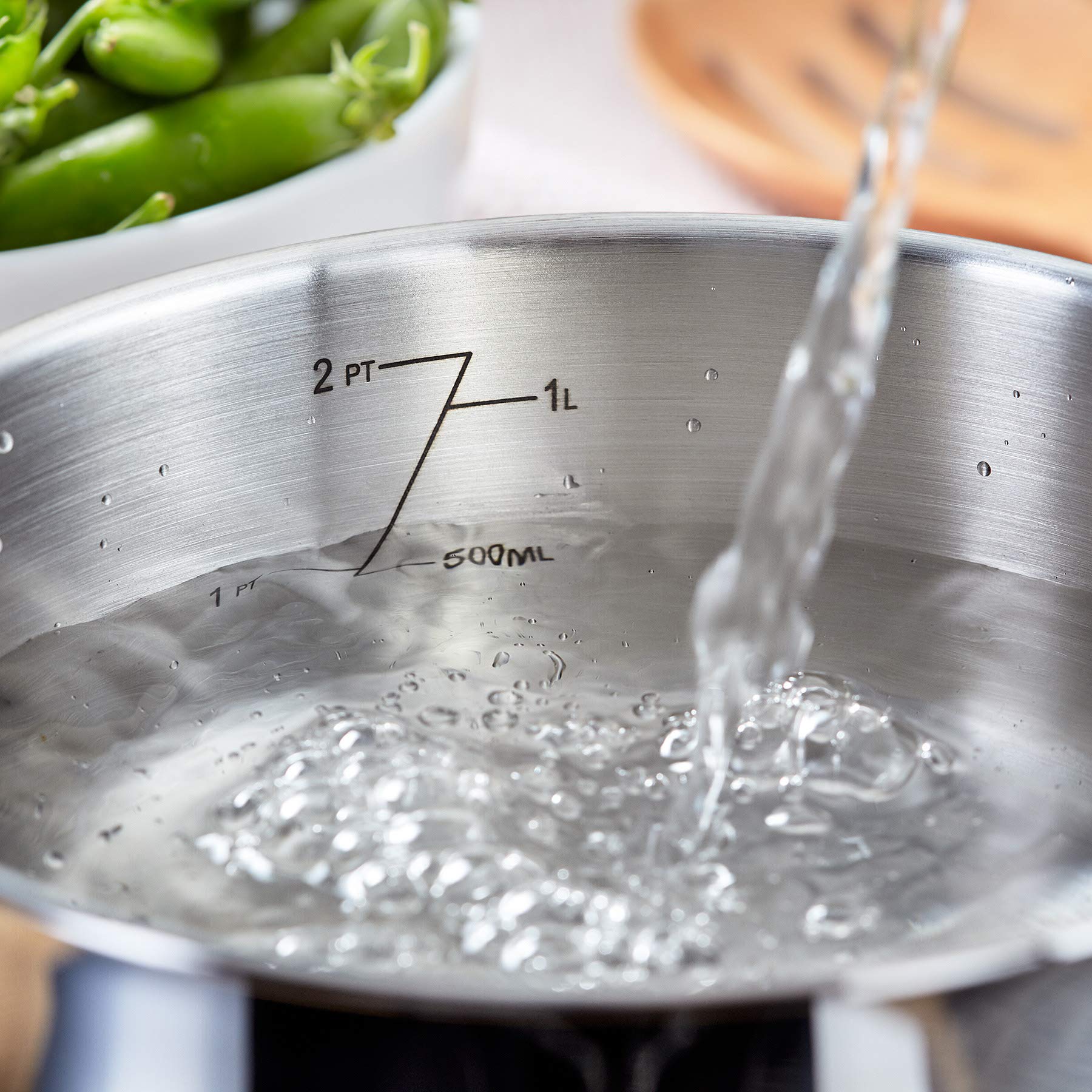 Judge Vista JJC2A 5-Piece Stainless Steel Cookware Set - 24cm Saute Pan, 16/18/20cm Saucepans with Lids & 14cm Milk Pan - Induction Compatible - 25 Year Warranty - Perfect for Home Cooking, Professional Kitchens & Induction Stovetops