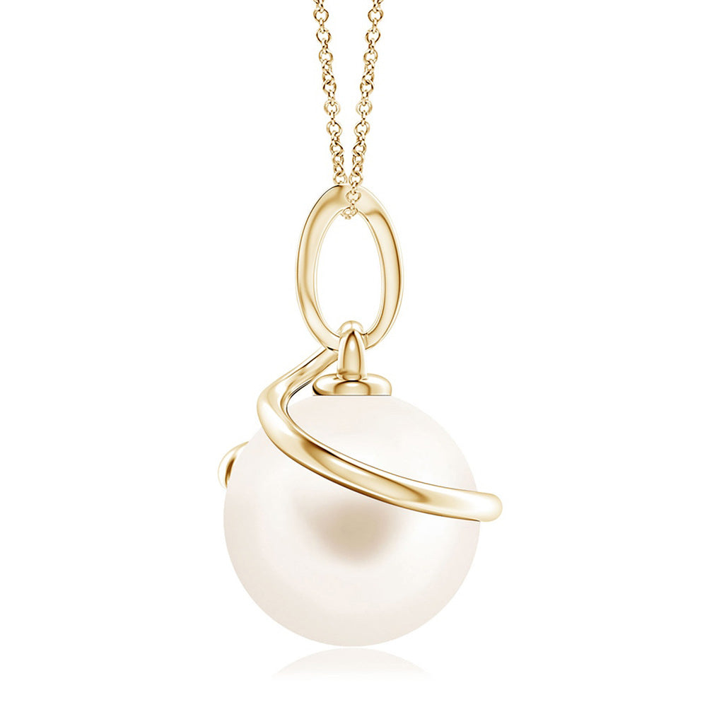 8mm Freshwater Cultured Pearl Pendant & Ring Set - Elegant Jewelry Gift for Women, Perfect for Weddings, Anniversaries & Special Occasions