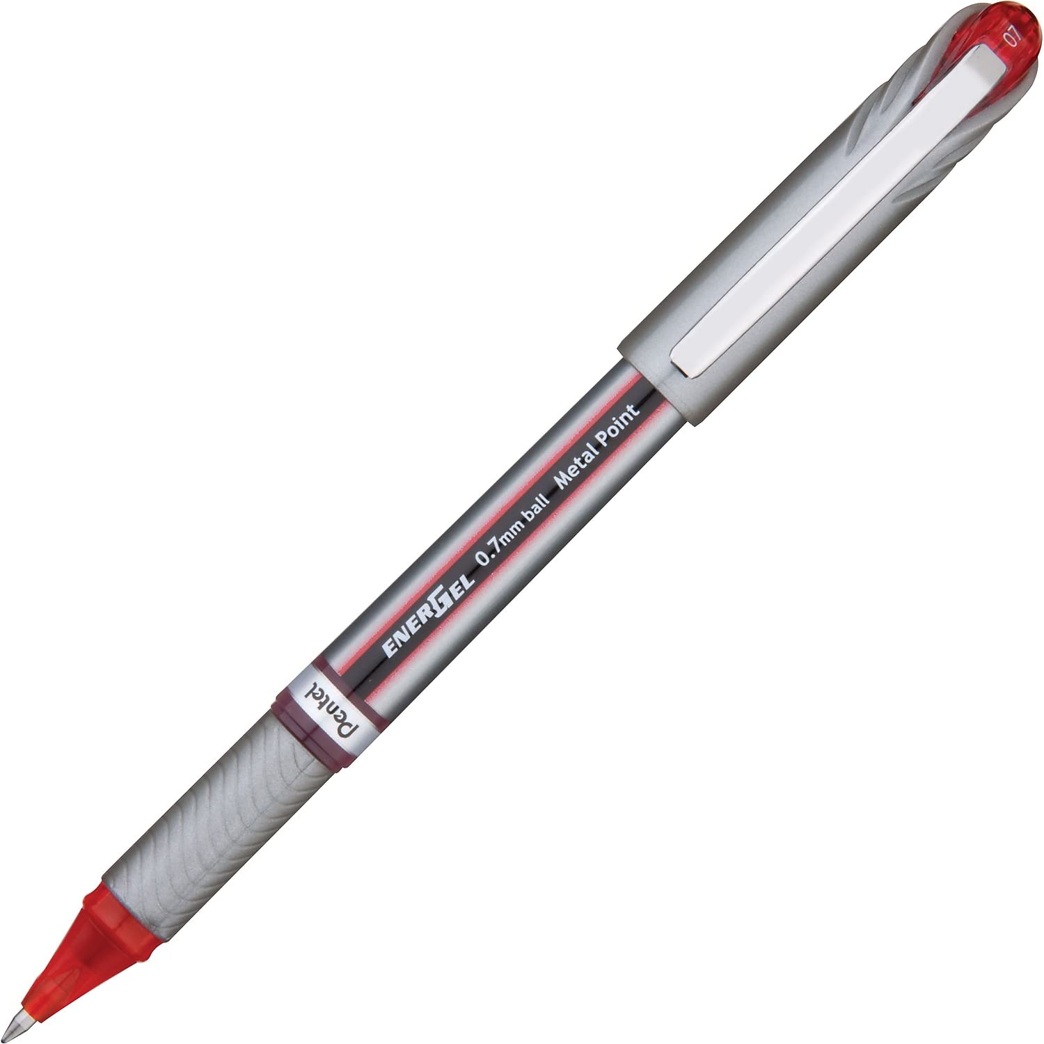 Pentel BL27B EnerGel NV Liquid Gel Pen - 0.7mm Fine Point, Red Barrel with Red Ink, 12-Pack - Perfect for Office, School & Note Taking