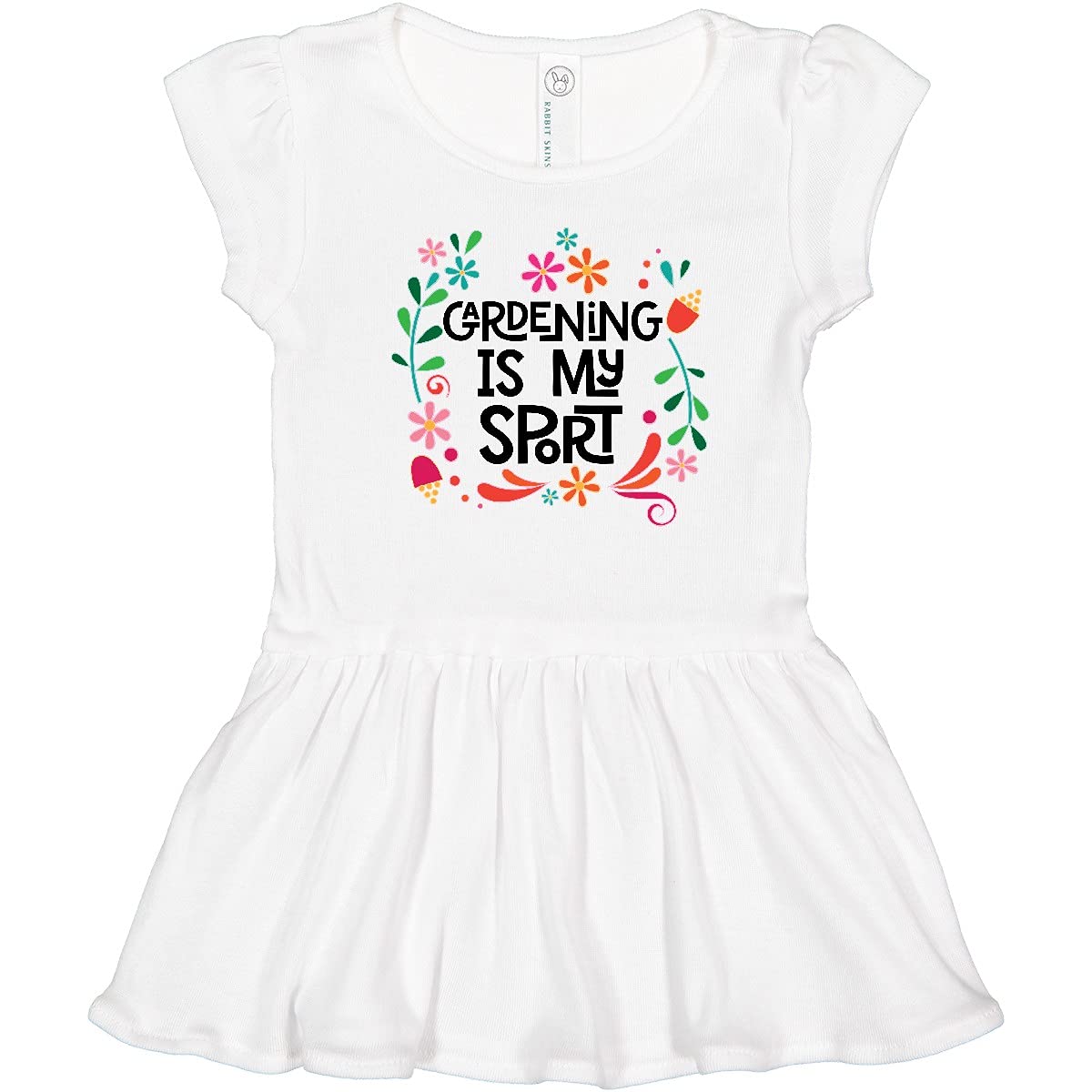 Inktastic Gardening is My Sport Toddler Dress - Cute Kids Outfit for Outdoor Play, Gardening Activities & Casual Wear - Perfect for Toddler Girls, Preschool & Daycare