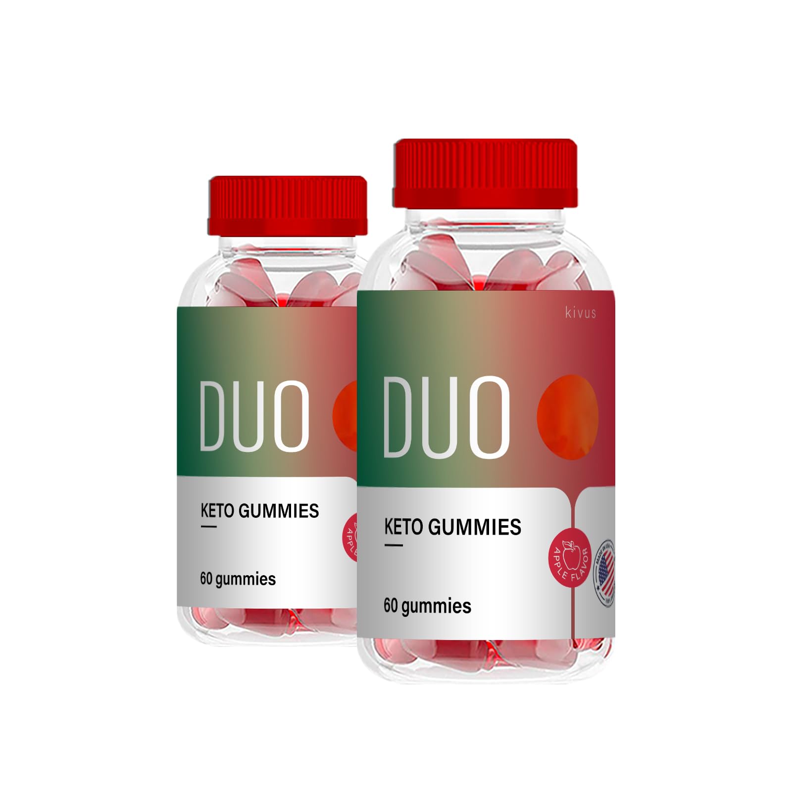 Kivus Duo Keto Gummies - 2 Pack (120 Gummies) | Sugar-Free Ketogenic Supplement for Weight Loss & Energy Boost | Perfect for Low-Carb Diet & On-the-Go Snacking