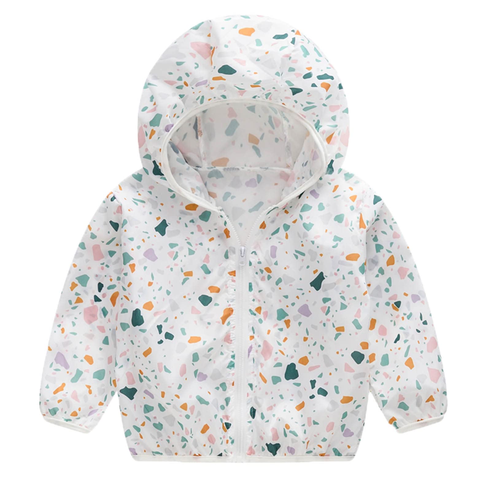 Boys Size 12 Sunscreen Jacket - Cartoon Printed Hooded Trench Coat for Toddler Boys & Girls | Outdoor Play, Beach & Sun Protection