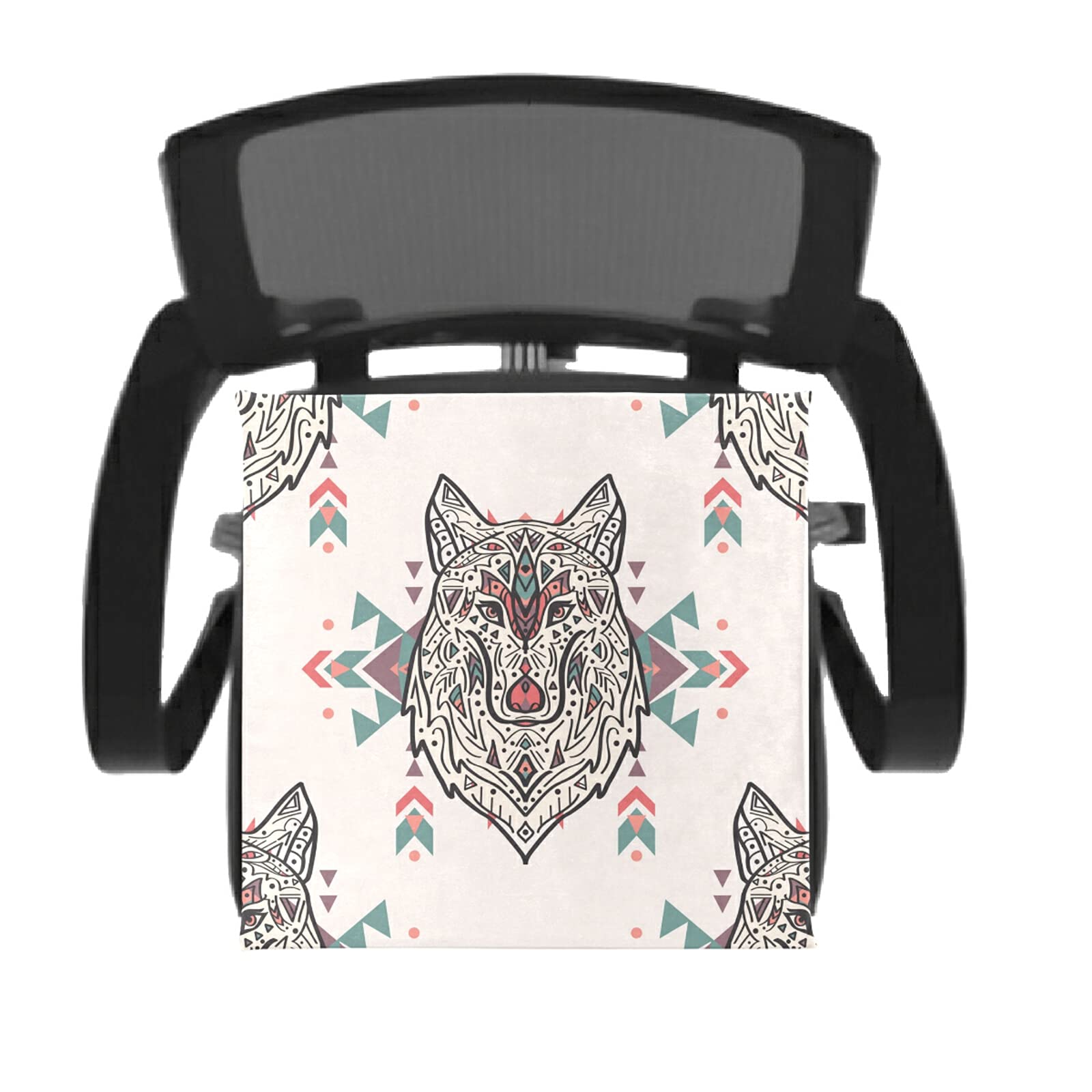 Emelivor Tribal Wolf Design Memory Foam Seat Cushion - Washable Chair Pad for Back Pain Relief, Dinning & Outdoor Chairs - Perfect for Home Office, Kitchen, Patio and Camping