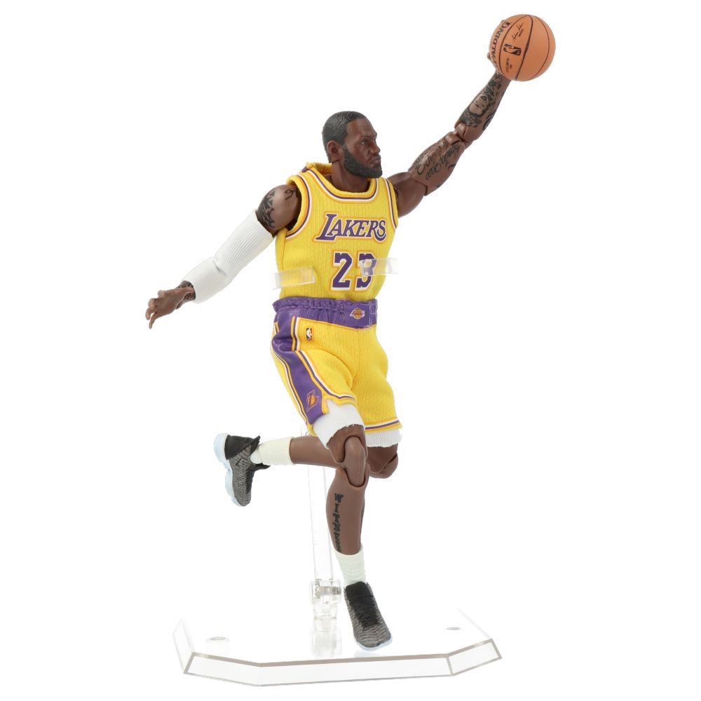 MAFEX LeBron James Los Angeles Lakers NBA Action Figure - Collectible Basketball Toy for Fans & Gift Ideas - Perfect for Display, Play & Memorabilia