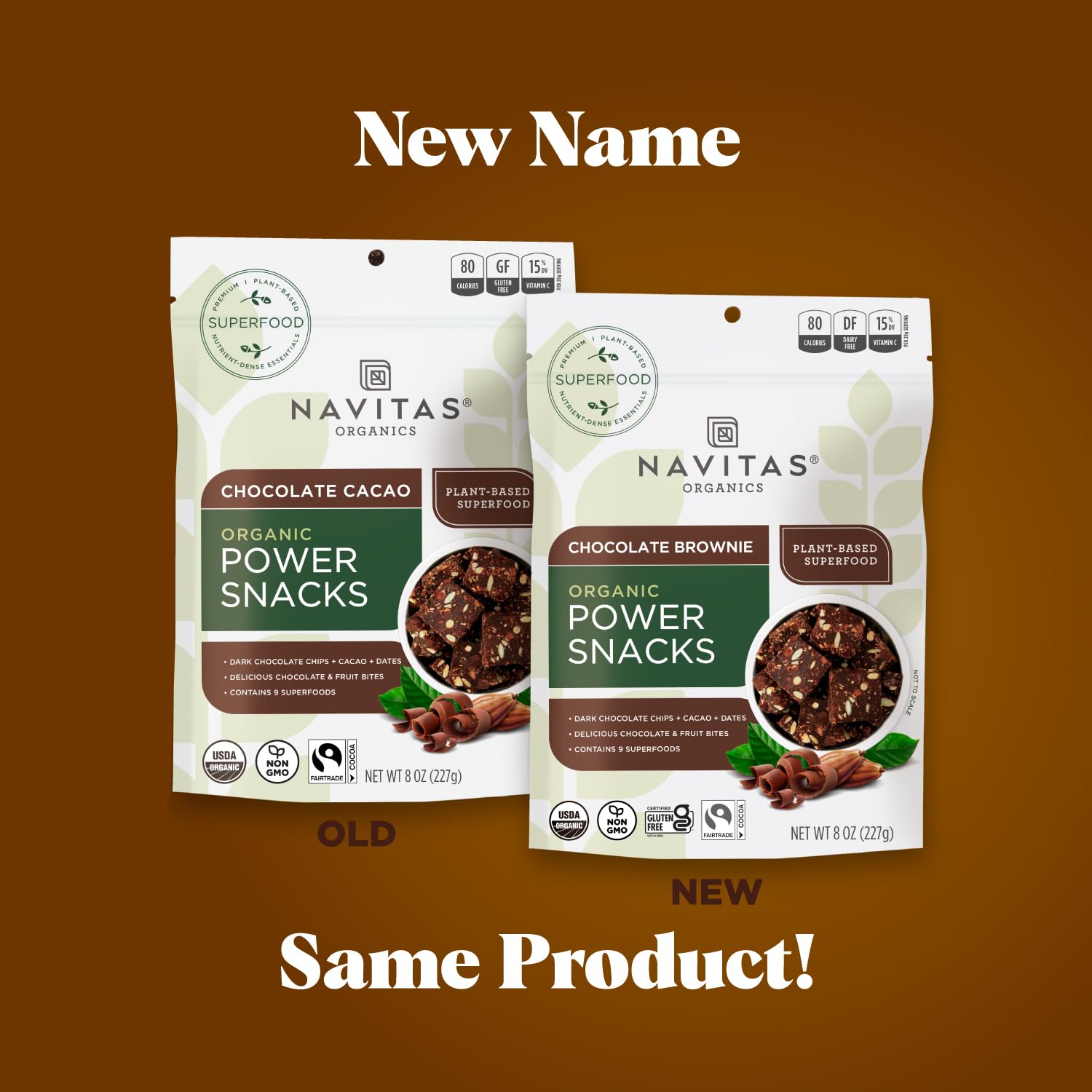 Navitas Organics Superfood Power Snacks - Organic Chocolate Cacao Energy Bites, 8oz Bag | Non-GMO, Gluten-Free, Vegan | Perfect for Hiking, Workouts & Healthy On-the-Go Snacking