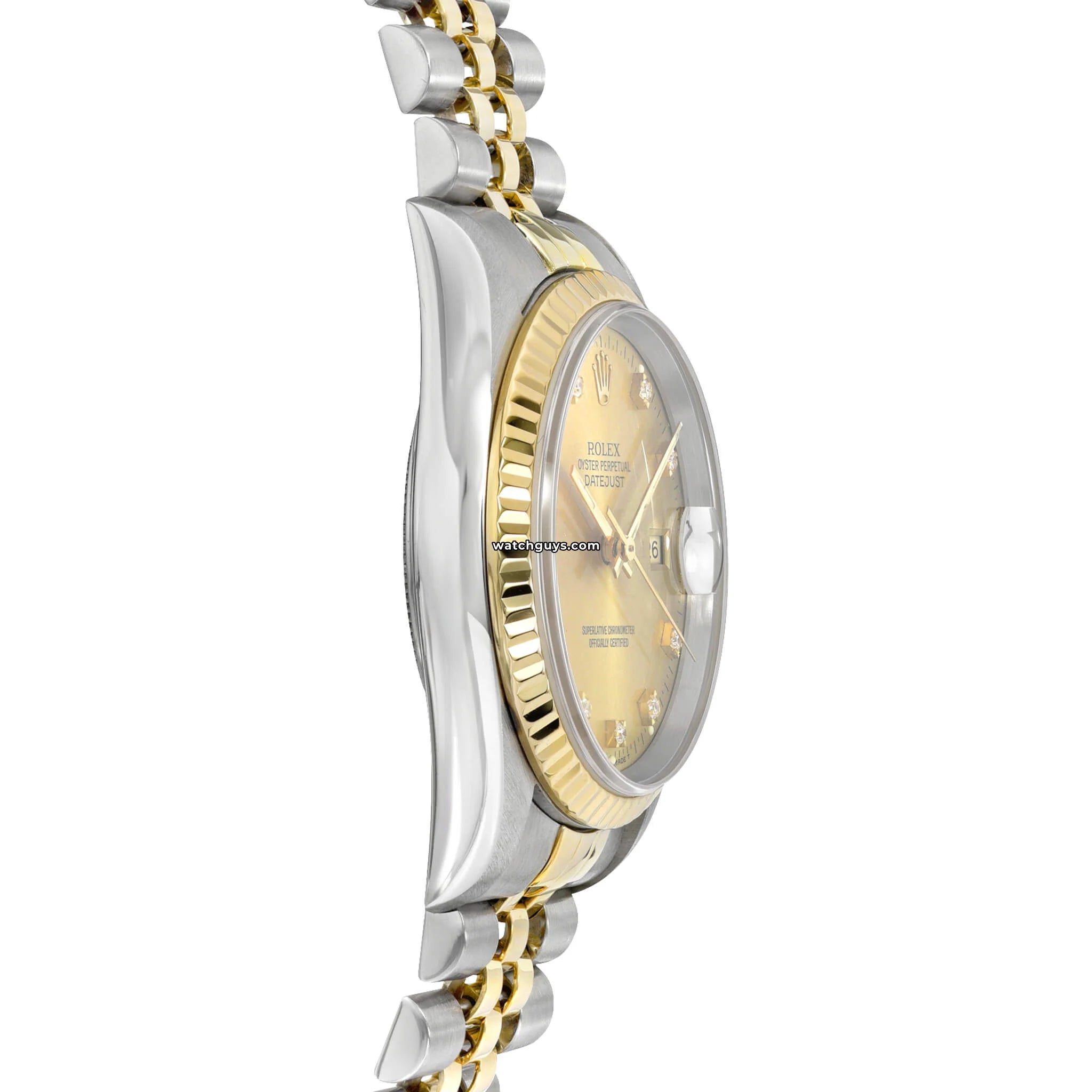 Rolex Datejust 16233 Men's Watch - 36mm Champagne Dial with Diamond Markers - Luxury Automatic Watch for Business, Gifts & Special Occasions