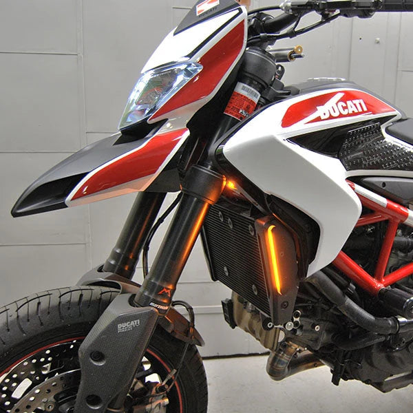 Ducati Hypermotard 939 & 821 Front Turn Signals - Compatible with 2013-2019 Models - LED Motorcycle Indicators for Enhanced Visibility & Safety - Perfect for Urban Commuting & Adventure Riding
