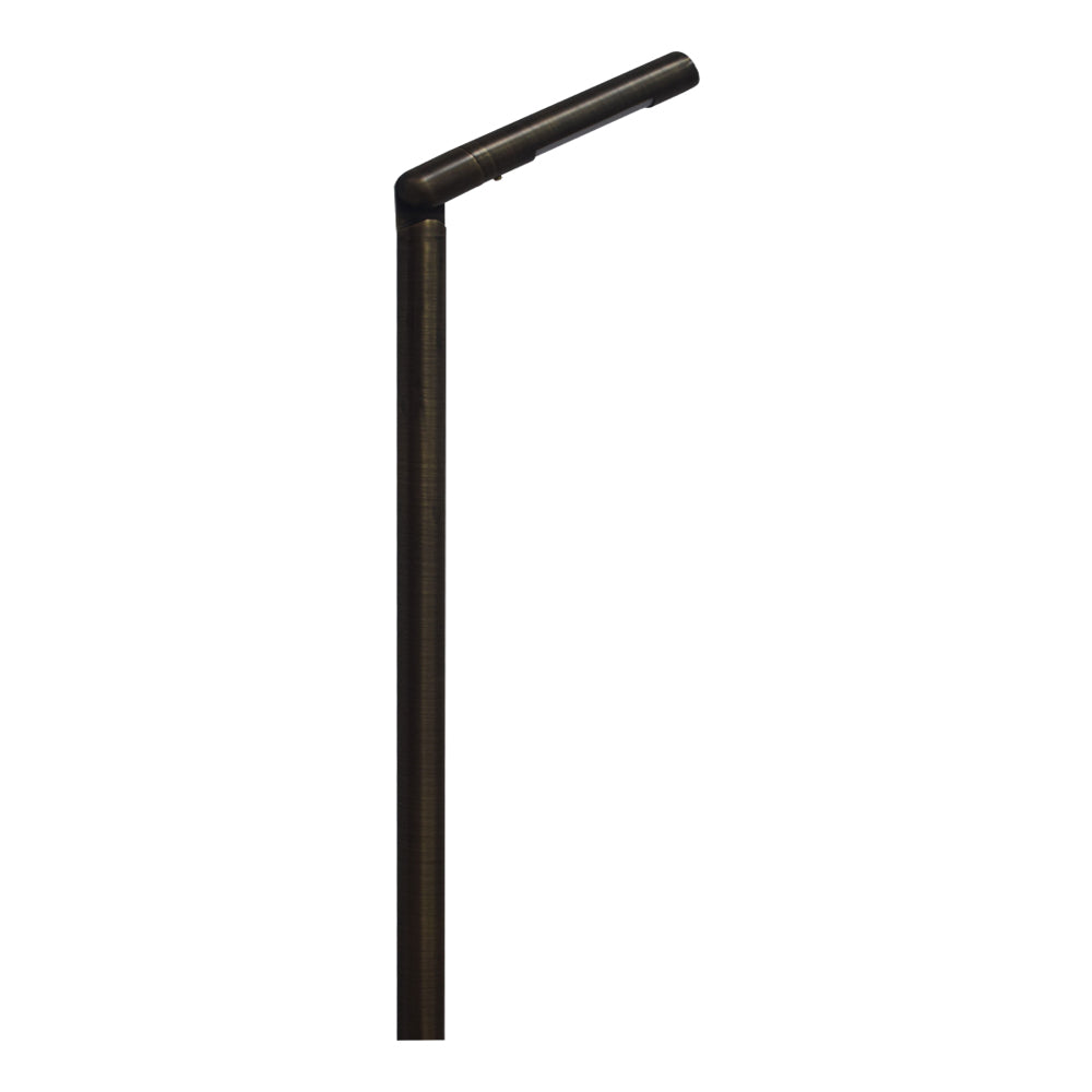 Adjustable L-Shaped LED Path Light in Brass - Outdoor Landscape Lighting for Garden, Walkway, and Patio