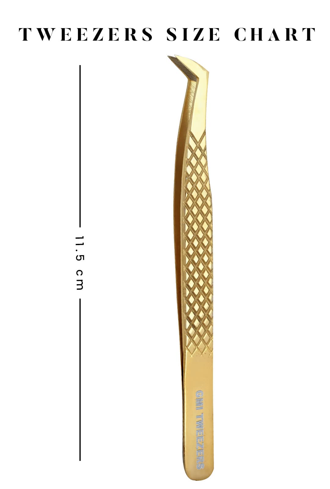 Professional Golden Fiber Tip Lash Tweezer for Eyelash Extensions - Precision Eyelash Extension Tools for Salon & Home Use
