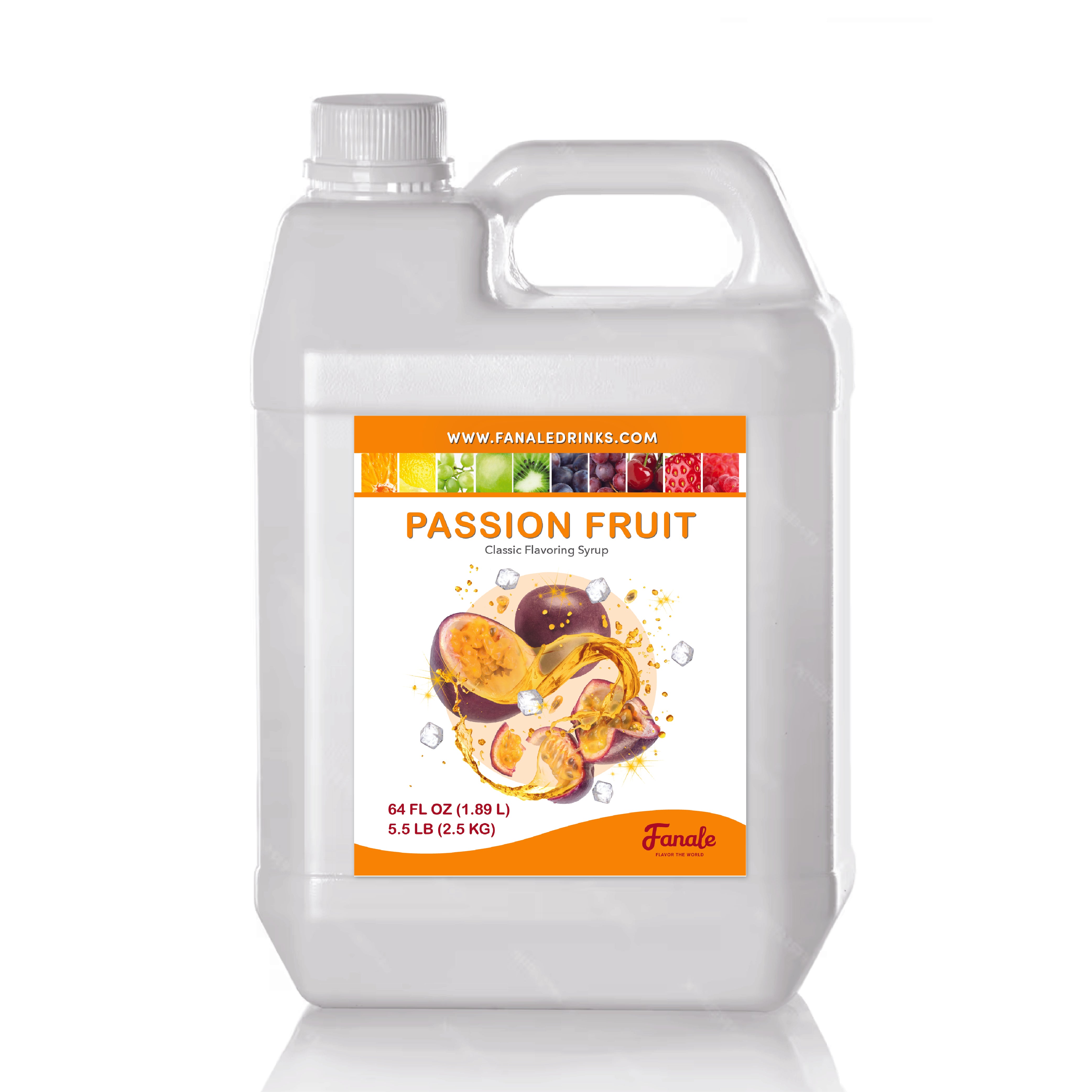 Premium Passion Fruit Syrup - 5.5 lb Bottle (6-Pack Case) | Perfect for Cocktails, Desserts, Bubble Tea & Tropical Drink Recipes