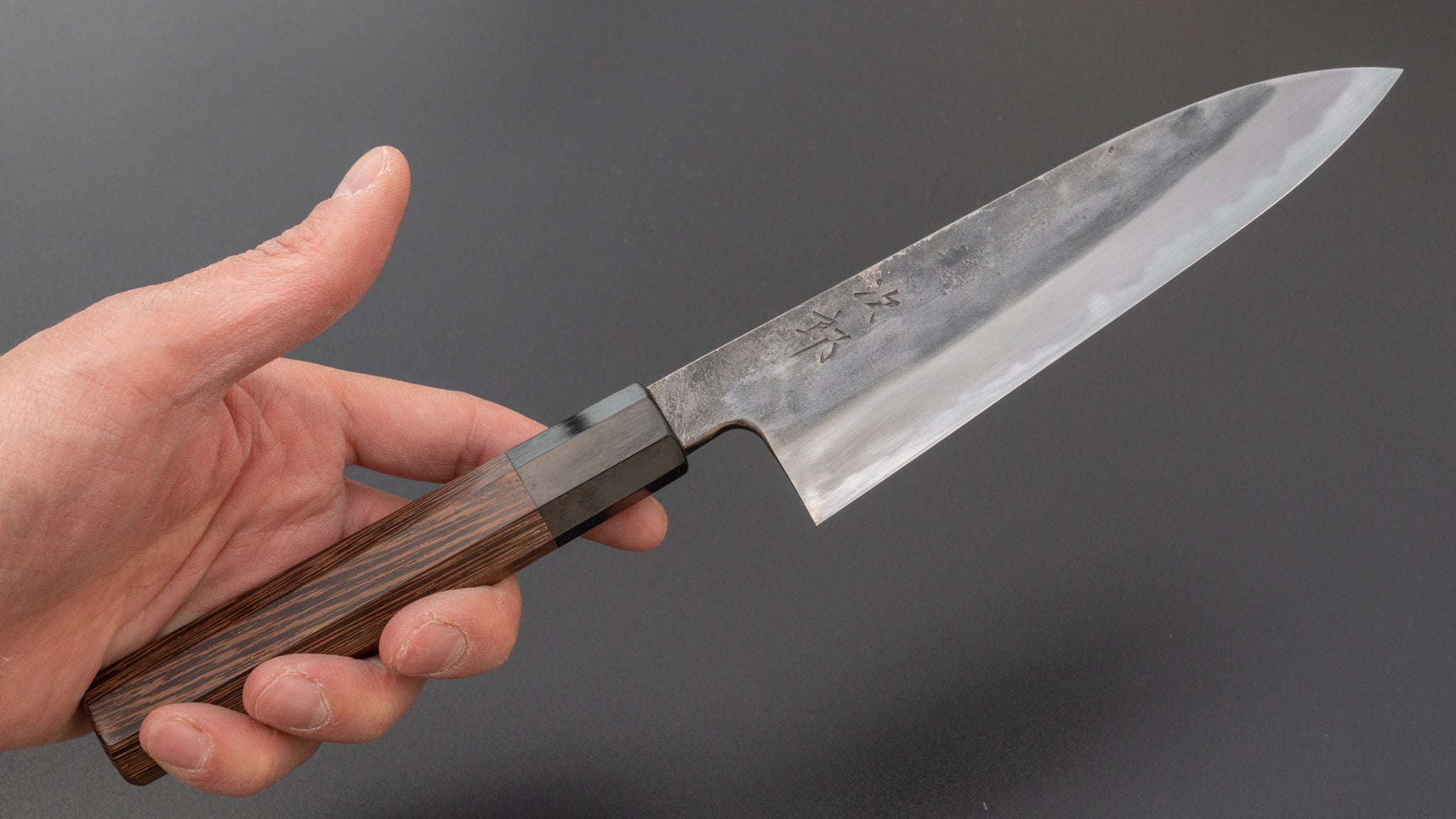 Premium Jiro Tsuchime Petty Knife 150mm - Handcrafted Japanese Kitchen Knife with Taihei Tagayasan Wood Handle (#091) - Perfect for Slicing, Dicing & Precision Vegetable Cutting