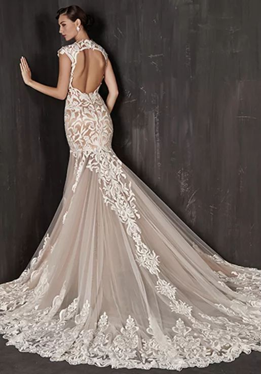 Calla Blanche Lydia 16130 Sample Wedding Gown - Elegant Lace Bridal Dress for Brides, Formal Occasions & Special Events
