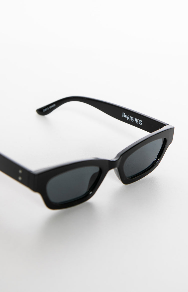 Stylish Black Slimline Sunglasses for Men & Women - UV Protection Polarized Shades for Driving, Outdoor Sports & Fashion