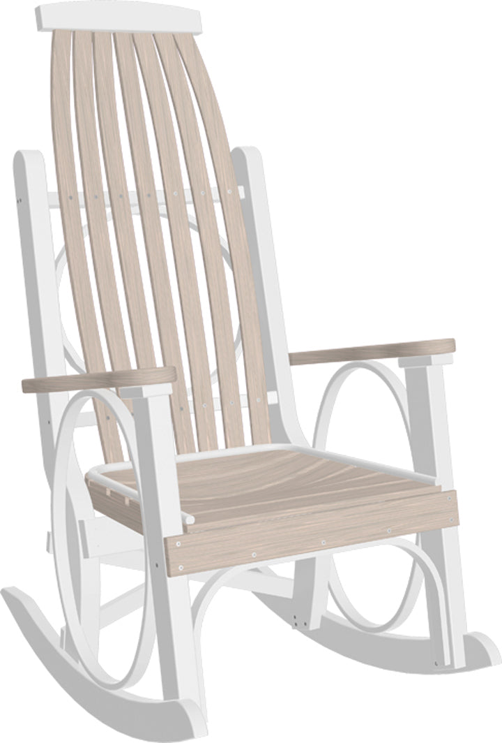 LuxCraft Premium Wooden Rocking Chair for Grandpas - Comfortable & Durable Classic Rocker for Elderly - Perfect for Living Room, Porch, or Nursery Relaxation