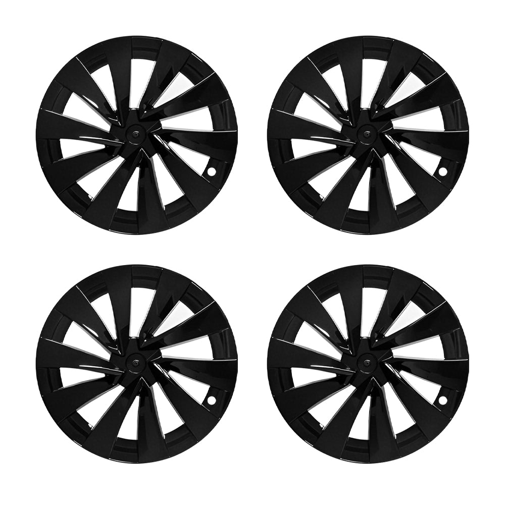 2025+ Tesla Model Y Juniper 20 Inch Helix Wheel Covers - Matte Black OEM Style Hubcaps | Premium Alloy Wheel Protection | Perfect for Road Trips & Daily Commutes