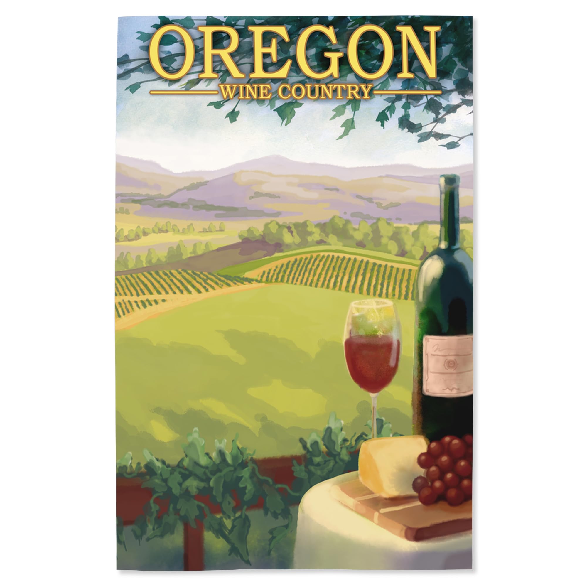 Lantern Press 16x24 Inch Giclee Art Print - Oregon Wine Country Landscape Wall Decor | Perfect for Home, Office & Gift Giving