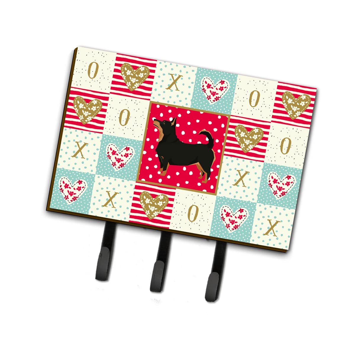 Caroline's Treasures CK5940TH68 Lancashire Terrier Love Wall Hook - Key Holder, Coat Rack, Leash Hanger for Home Entryway, Kitchen, Bathroom & Mudroom Organization
