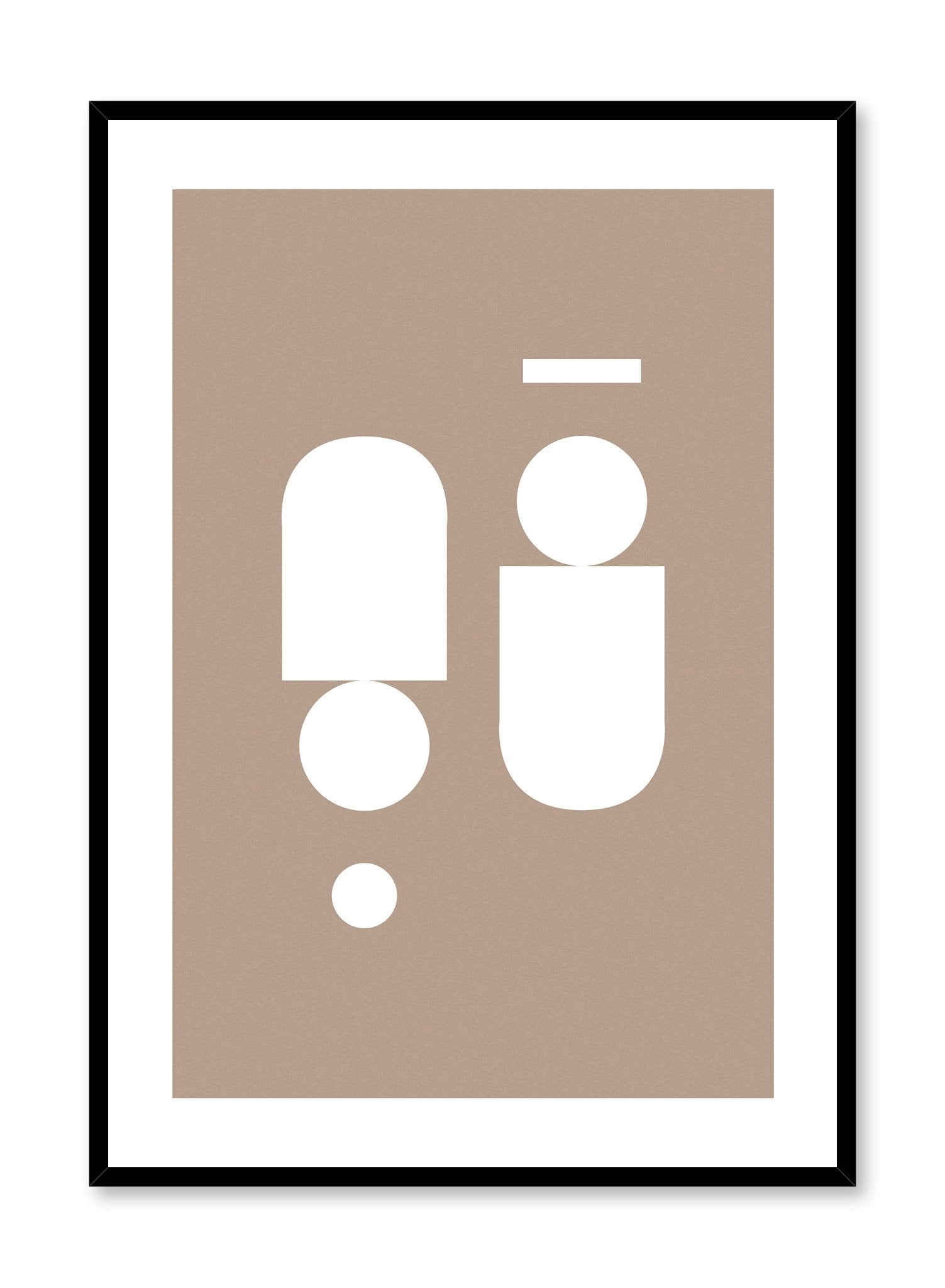 Near Symmetry in Beige - Minimalist Abstract Wall Art Poster for Living Room, Bedroom & Office Decor